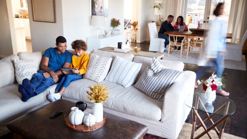 Active home with multiple users connected to giggleWiFi